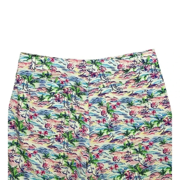 NWOT Stella Parker Women’s Tropical Beach Print Chino Shorts size 10 - Picture 5 of 6